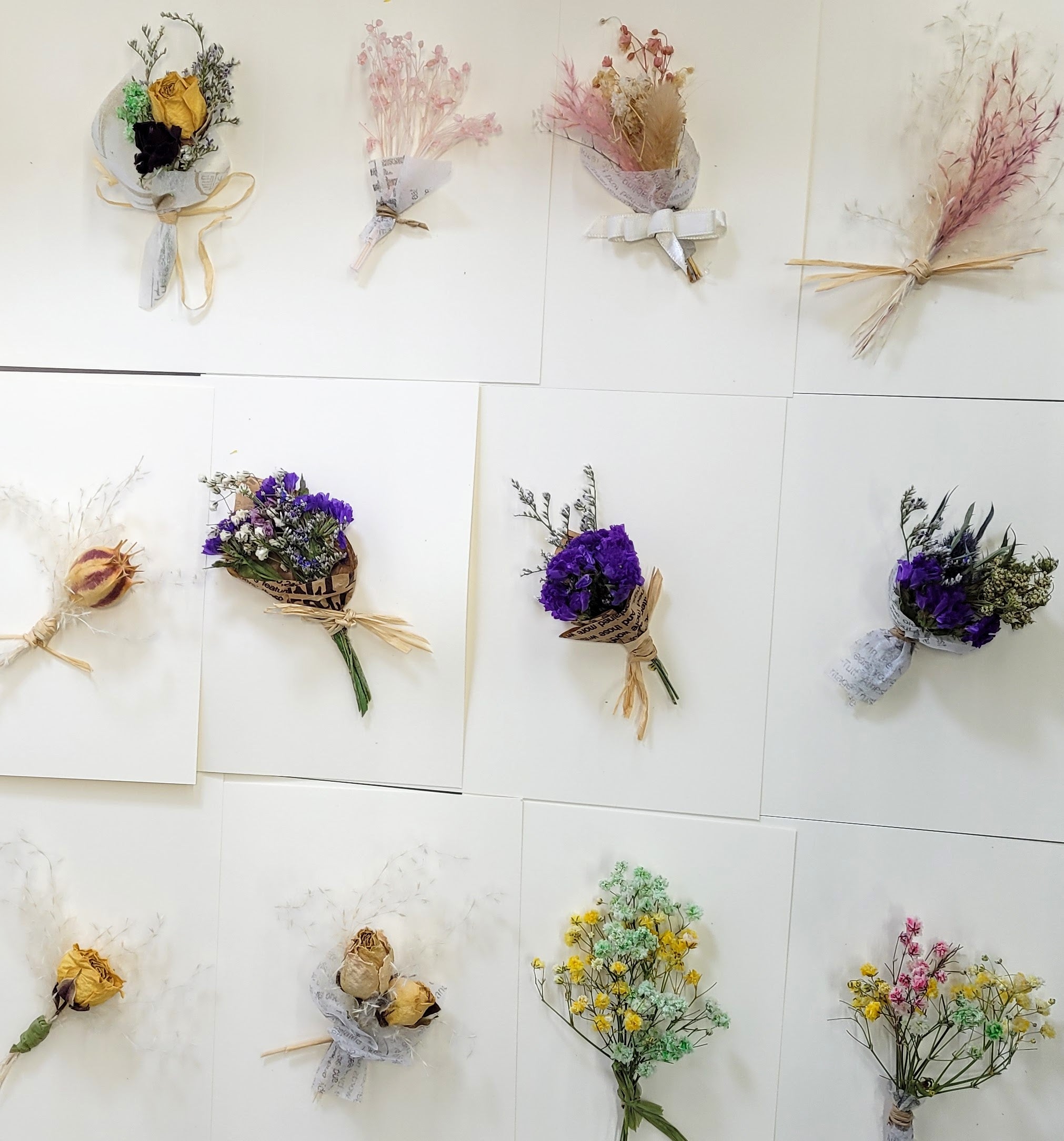 Dried flower blank card