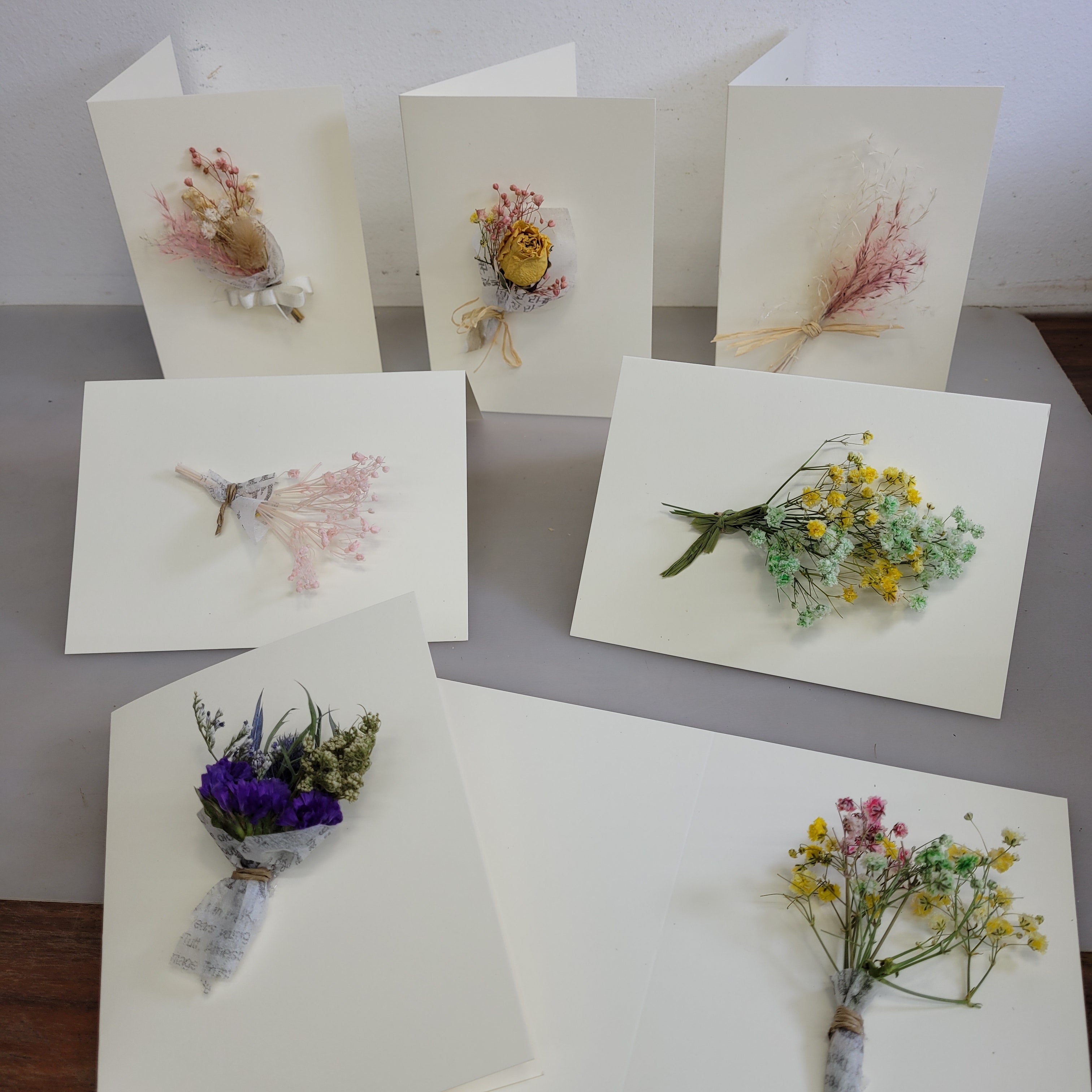 Dried flower blank card