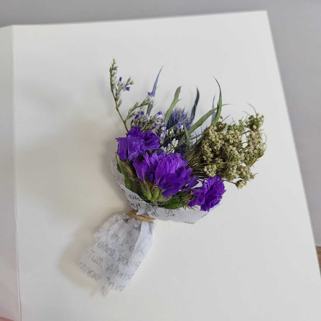 Hand‑done dried flower card