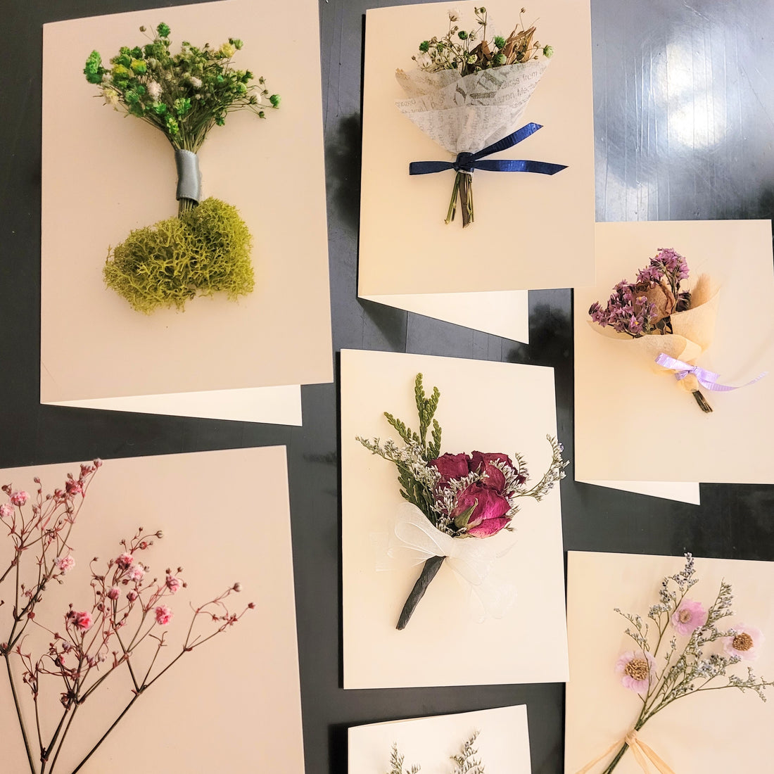 Hand‑done dried flower card